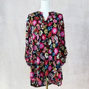Dear Scarlett Vibrant & Bold Floral Statement Print Women's Blouse